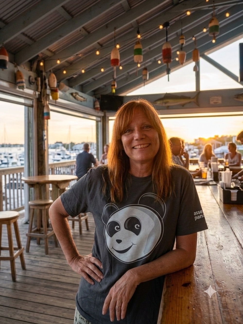 Asset Panda Panda Face Graphic Tee - Black with White Graphic